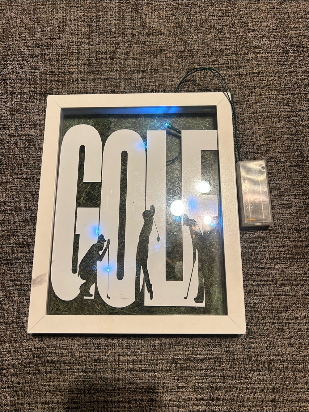 Lighted Golf Wall Decor / Shadow Box
